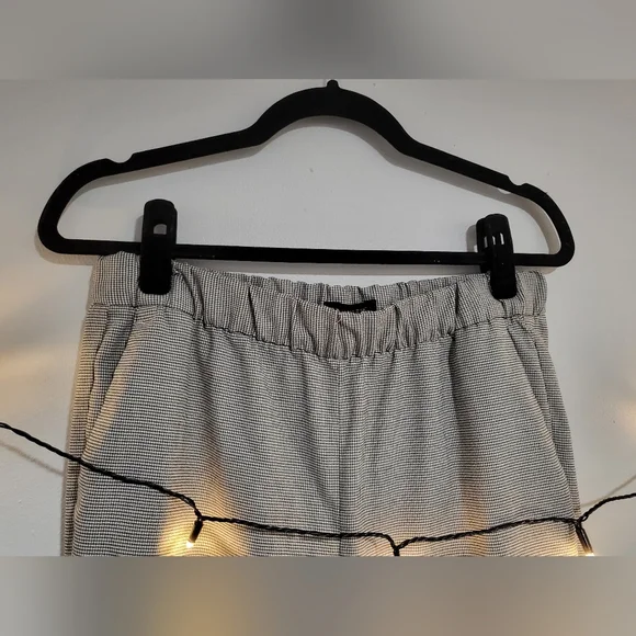 Banana Republic Small Black White Tattersall Plaid Pants - Picture 6 of 9